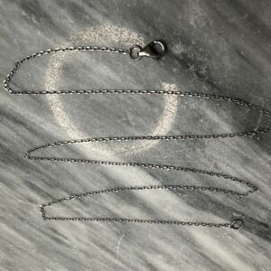 Paperclip Cable Minimalist Chain Sterling Silver 18 Inch Minimalist Fine 925